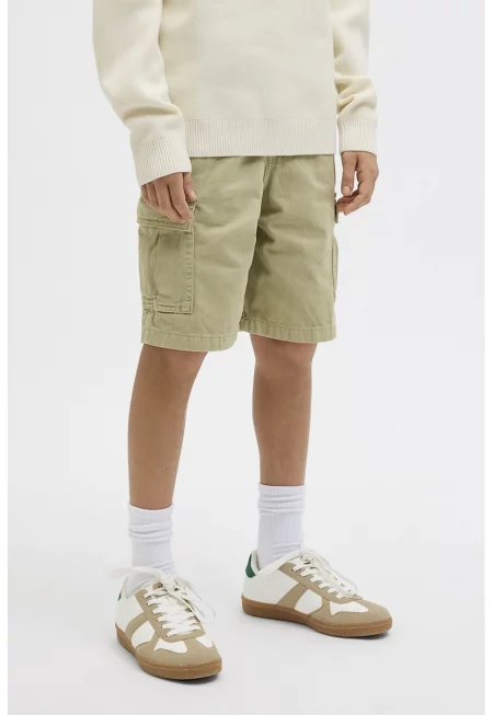 Къс карго панталон - Сиво-бежов