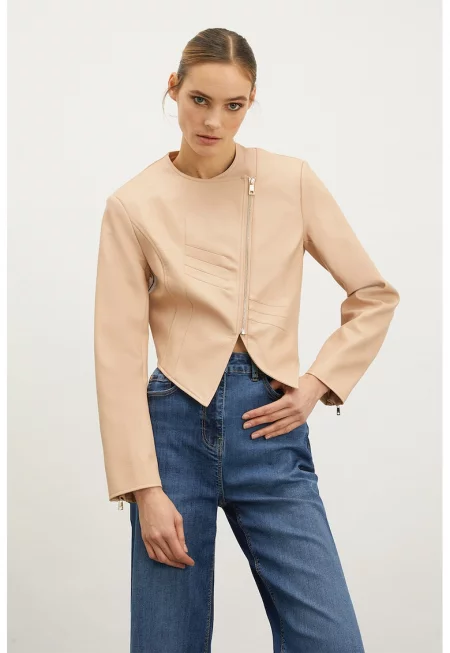 Късо яке от еко кожа