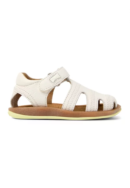 Кемпер - Кожени сандали Fisherman с велкро - Бял