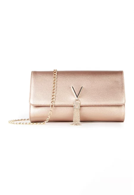 Клъч Divina с презрамка с верижка - Златист