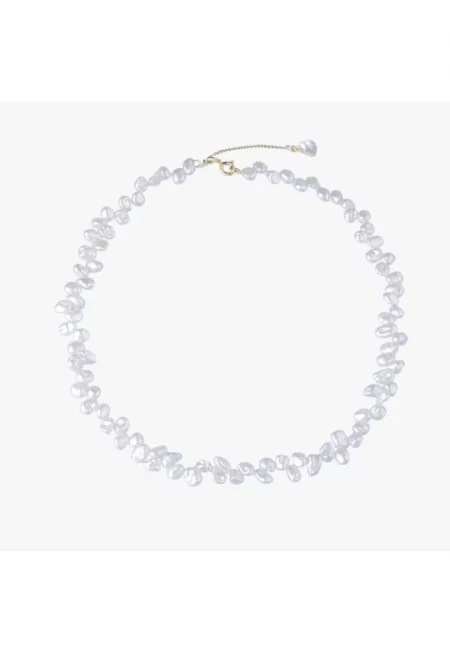 Колие от жълто злато Golden Brielle - Естествени перли