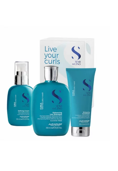 Комплект за къдрава коса  Curls - Шампоан 250 мл - Балсам 200 мл - Спрей 125 мл