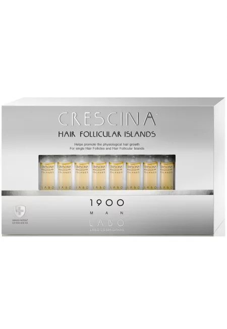 Лечение против изтъняване на косата при мъже  Follicular Islands 1700 - 20 ампули - Среден етап