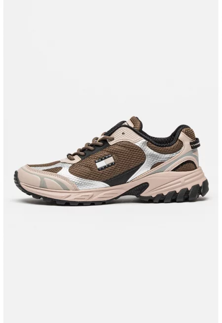 Масивни мрежести спортни обувки Outdoor - Тъмнокафяв