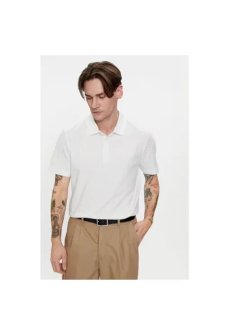Мъжка поло риза  10044 5190 - Памук - Бял - Бял