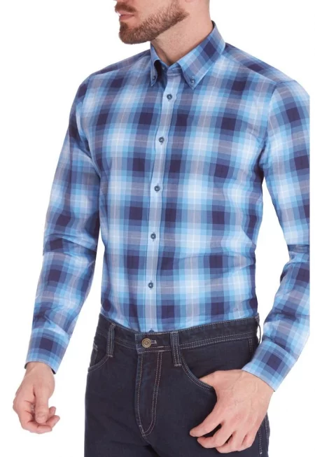 Мъжка риза -  Риза SLIM FIT 6953 - Синя