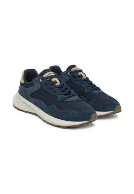 Мъжки кецове -  305258663 - естествена кожа - тъмносин