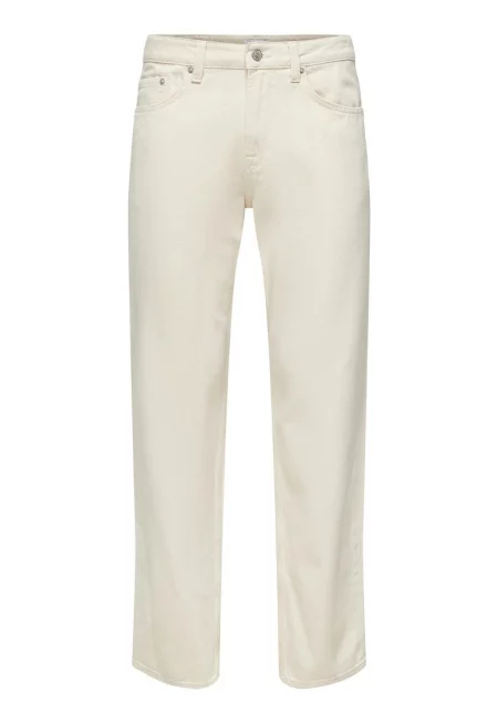 Мъжки панталон  Sons - 22025917 - памук - бял - Бял