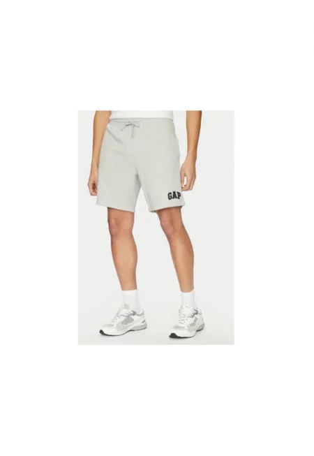 Мъжки шорти -  305288615 - Памук/Полиестер - Сив