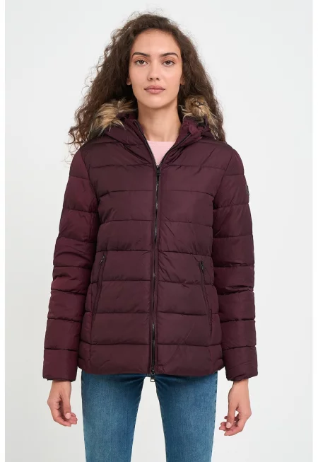 Непромокаемо и ветроустойчиво зимно яке с качулка - Бордо