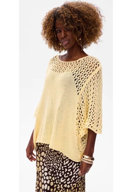 Paka Paka Oversized Sweater With Openwork Design