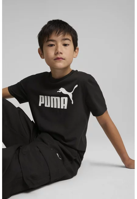 Памучна тениска с овално деколте и лого