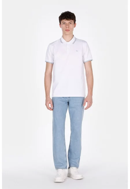 Прави дънки - Светлосин меланж