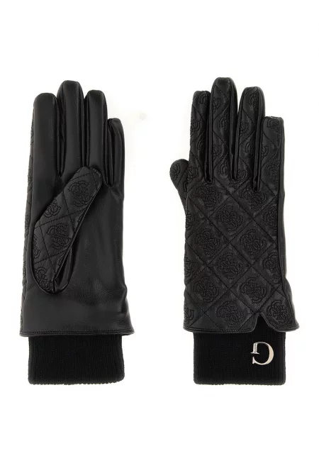 Ръкавици от еко кожа с лого