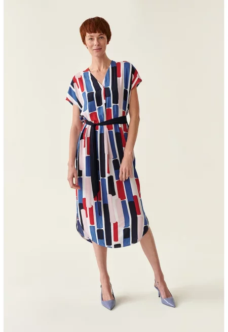 Рокля с шарки - Многоцветен