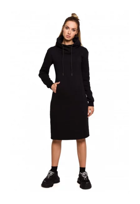 Рокля с висока яка - екрю