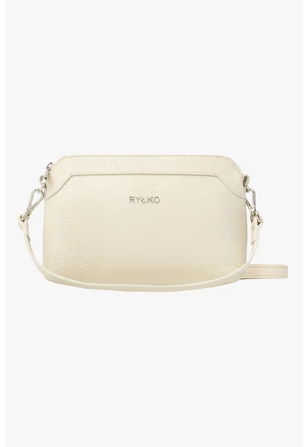 RYLKO - Кожена чанта през рамо с лого - Бежов