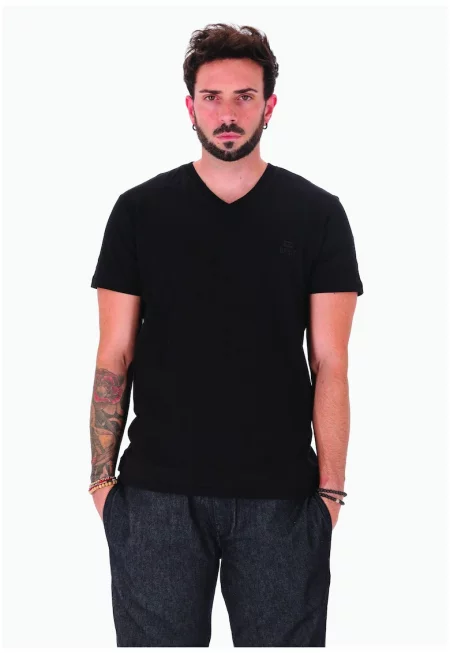 Шпиц тениска с лого - Черен