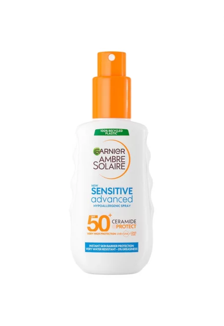 Слънцезащитен спрей за тяло  Ambre Solaire Sensitive Advanced SPF 50+ - 150 мл