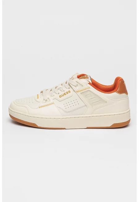 Спортни обувки Vincent от кожа и еко кожа - Слонова кост/Изгорен портокал