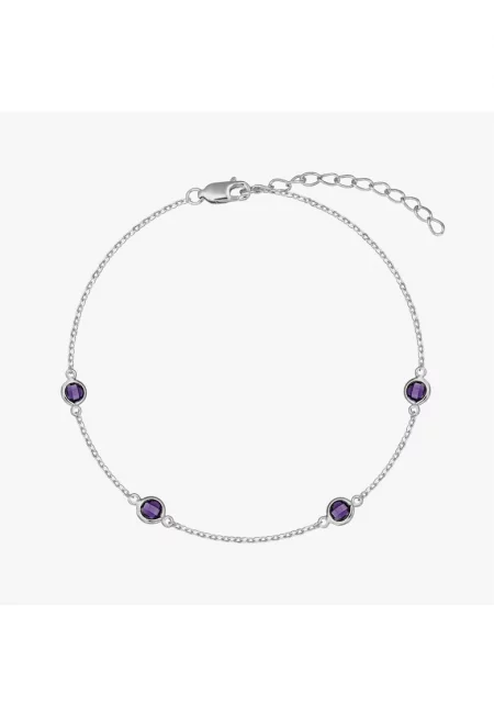 Сребърна гривна Birthstonedwqf