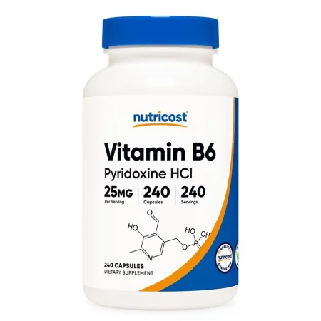 Стрес и добро настроение - Витамин B6 Pyridoxine HCI, 25 mg х 240 капсули