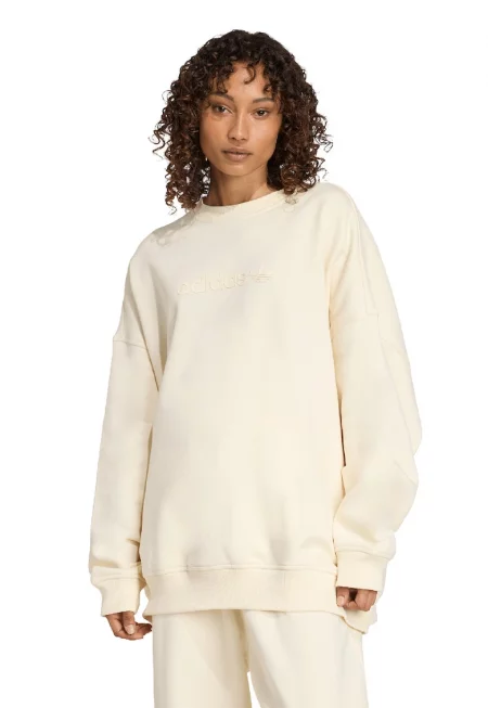 Суитшърт с лого - Слонова кост