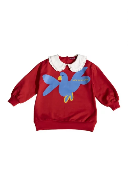 Суитшърт с принт и яка Peter Pan