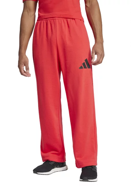 Свободен панталон с еластична талия - Червен