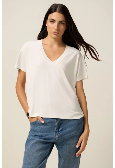 Свободна шпиц тениска с модал