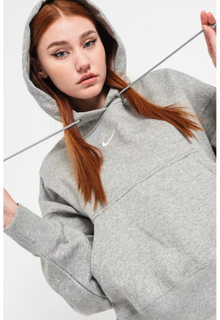 Свободно худи Phoenix с джоб кенгуру - Сив меланж