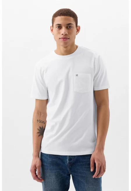 Тениска от органичен памук с овално деколте