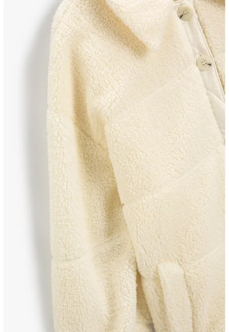 Уголемено палто от еко вълна