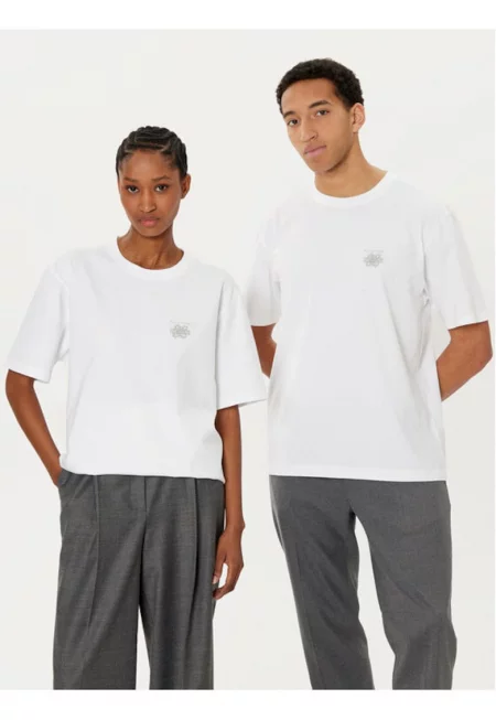 Унисекс тениска -  305038685 - Органичен памук - Бяла - Бял