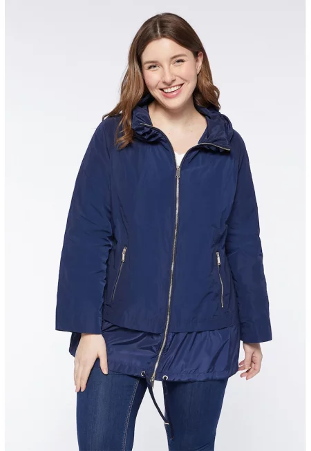 Яке с качулка и скосени джобове