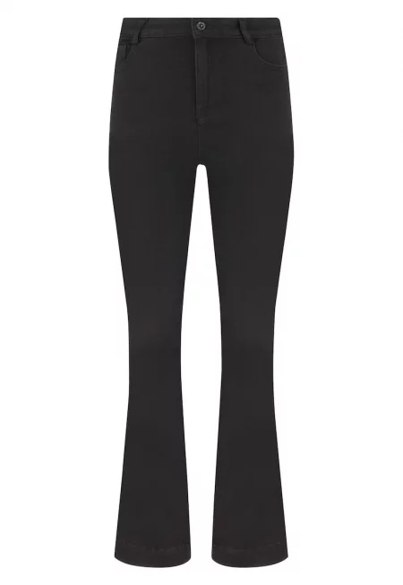 Blugi bootcut с нормална талия - черен