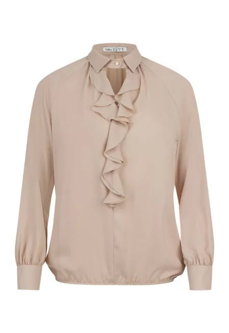 Блуза с къдрички и реглан ръкави