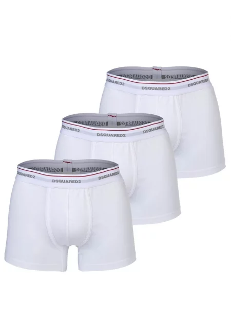 Боксерки с лого на талията - 3 чифта - Бял