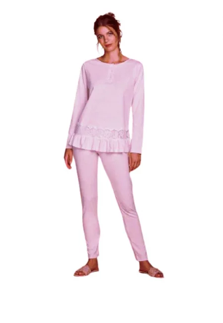 Дамска пижама  Розова - размер