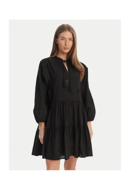 Дамска рокля -  208277624 - Памук - Черен - Черен