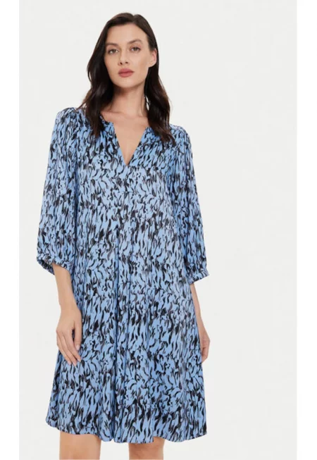 Дамска рокля -  303641443 - Вискоза - Син - Син