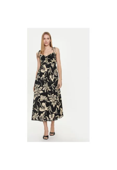 Дамска рокля -  304357626 - Памук/Вискоза - Черна