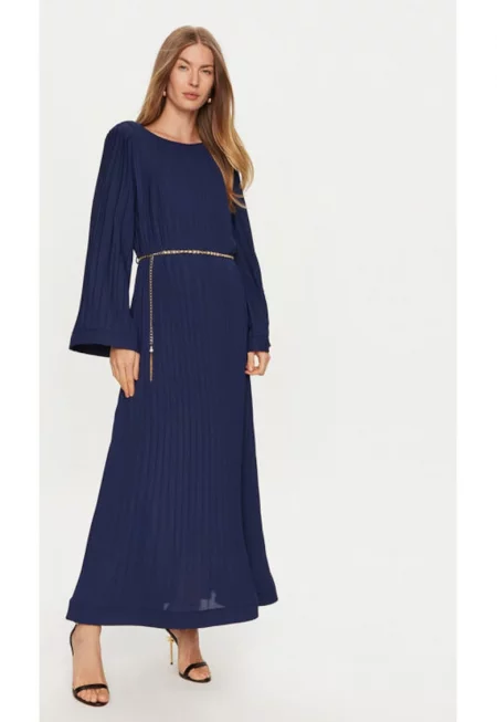 Дамска рокля -  304905476 - Полиестер - Син - Син