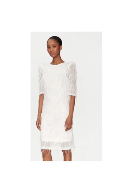 Дамска рокля -  304950674 - Полиестер - Бял