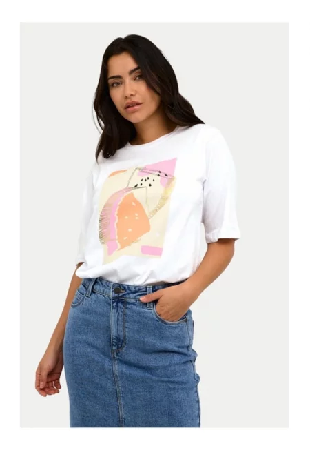 Дамска тениска -  369452 - Бяла - Памук -