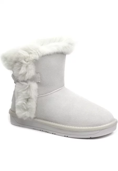 Дамски боти Sidney SCW328010 кремав велур