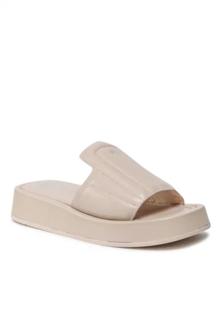 Дамски чехли -  300222546 - Бежови - Естествена кожа - Бежов