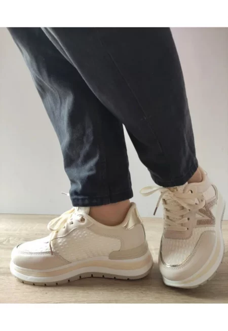 Дамски ежедневни обувки  Wsc250519-7 Бежов - Бежов