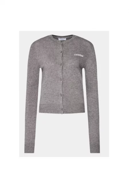 Дамски кардиган - 2-ри ден - 304005206 - Вълна/Полиамид - Сив - Сив