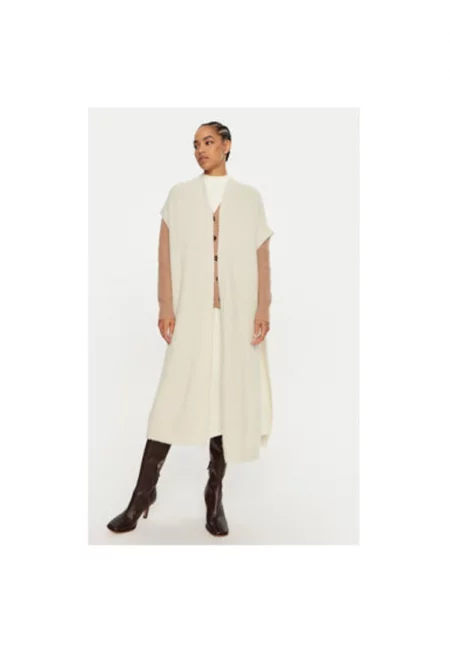 Дамски кардиган -  304654862 - Вълна алпака/Полиамид/Акрил - Бял - Бял